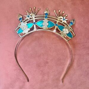 🌸 Disney Store Princess Jasmine Tiara in Gold and Turquoise ~ Aladdin - 2/$25